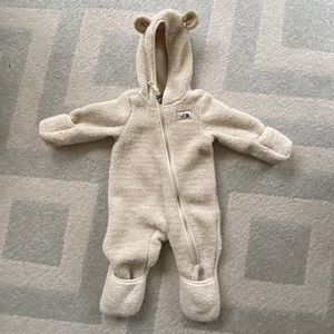 North Face 6-12mo Sherpa one piece winter coat